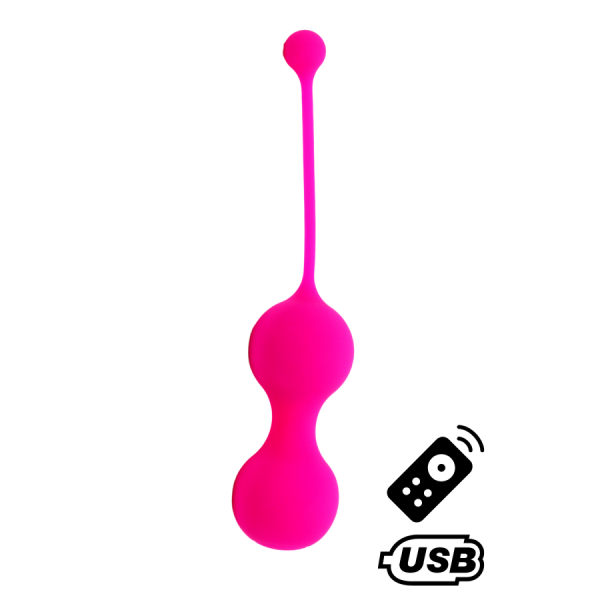 MINA Rose, Boules de Geisha en silicone médical USB avec télécommande 